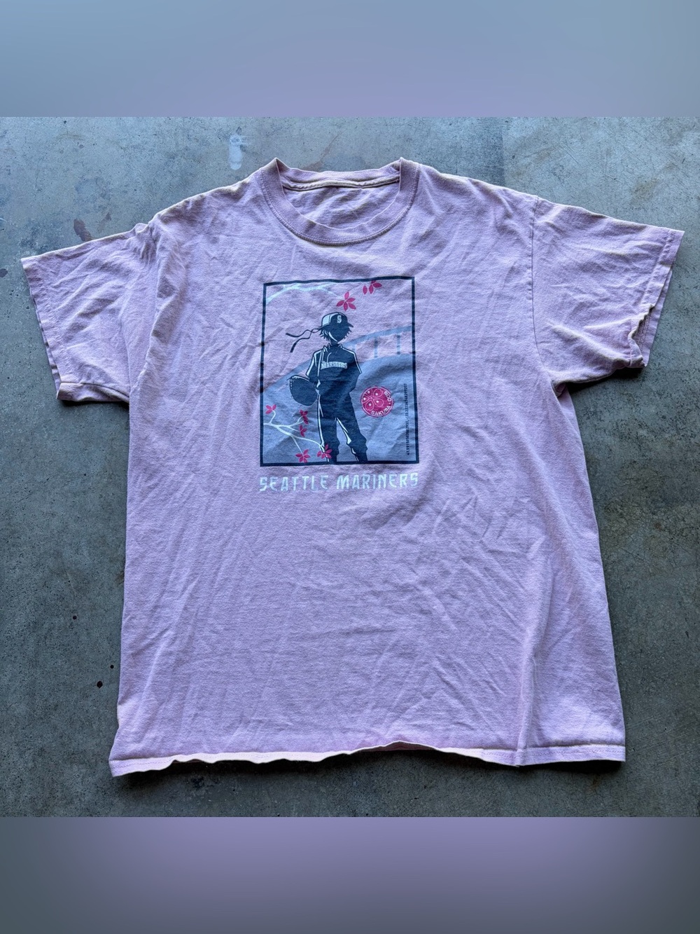 Seattle Mariners x Sakura Con Anime Baseball Shirt Rare